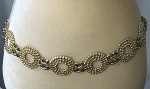 Geometric Chain Belt Circle Link Metal - Adjustable 18 to 38 in - Picture 1 of 9