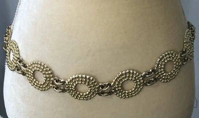 Металлическое кольцевое звено ремня с геометрическим узором - регулируемое от 18 до 38 дюймов - Изображение 1 из 4