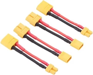 Juego de 4 cables adaptadores XT30 a XT60 16AWG 5cm para baterías LiPo modelo... - Imagen 1 de 3