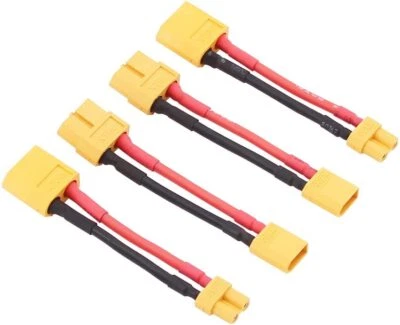 Juego de 4 cables adaptadores XT30 a XT60 16AWG 5cm para baterías LiPo modelo... - Imagen 1 de 3