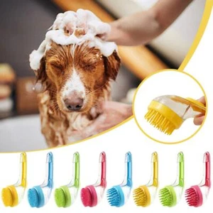 Spazzola da Bagno per Cani Comoda Spazzola da Bagno per Cani con Dispenser di Sapone per Animali Cl Z5F2 - Foto 1 di 22