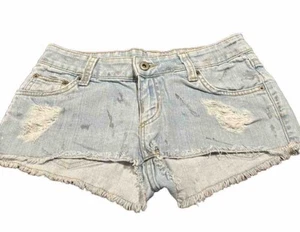 Carmar Jean Shorts 25 Ripped Distressed Light Wash Denim - Picture 1 of 5