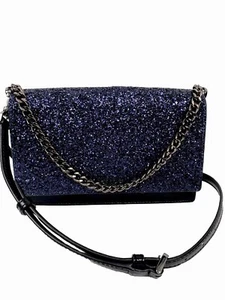 Kate Spade Women's Cameron Convertible Crossbody Bag Metallic Midnight Blue - Picture 1 of 17