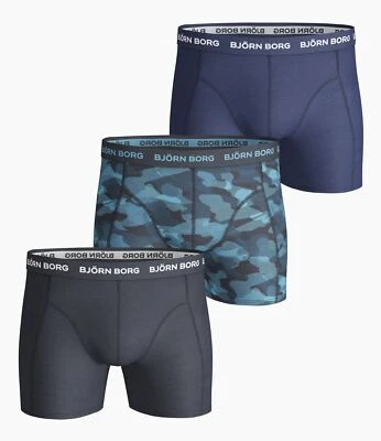 Bjorn Borg Shadeline Essential Boxer Shorts 3-Pack - Total Eclipse