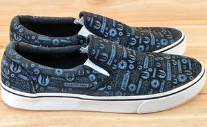 Lucasfilm® Star Wars schwarz-weiße Canvas Slipper Herrenschuhe Größe 10,5 Jedi - Bild 1 von 11