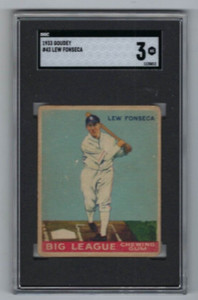 1933 Goudey baseball card #43 Lew Fonseca Chicago White Sox graded SGC 3