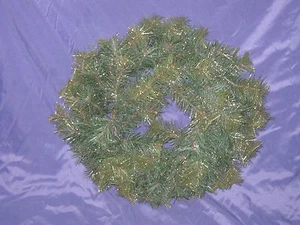 NUEVA CORONA NAVIDAD PINO BRILLANTE 18" - Imagen 1 de 8