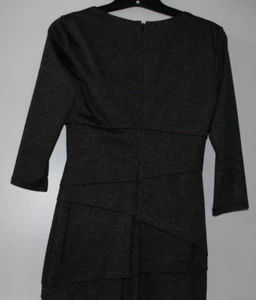 WHITE HOUSE BLACK MARKET SIZE 2 PRE-OWNED DRESS CHARCOAL COLOR - Picture 1 of 2