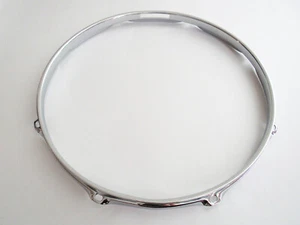 1PC NEW 13" Snare Drum Hoop 8 Lug 2.3mm Chrome Snare BOTTOM Side Triple Flange - Picture 1 of 1