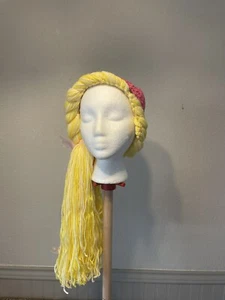 Crochet Yarn Wig Princess Aurora Halloween Costume Dress Up Ages 4-Adult (21) - Picture 1 of 5