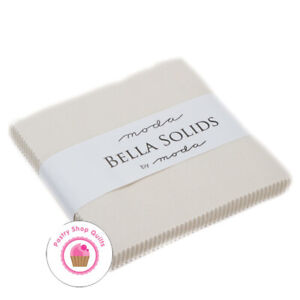 Moda BELLA SOLID Eggshell White CHARM PACK 42- 5" squares Quilt Fabric 