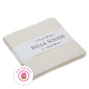 Moda BELLA SOLID Eggshell White CHARM PACK 42- 5" squares Quilt Fabric - Picture 1 of 7