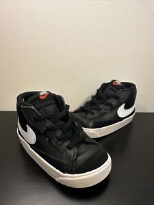Nike kids 8C Blazer Mid '77 baby toddler shoes sneakers black white DA4088-002