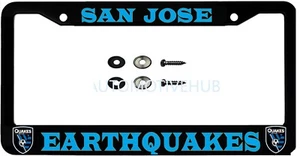 License Plate Frame Stainless Steel Vinyl Lettering For SAN JOSE 2 EARTHQUAKES - Foto 1 di 4