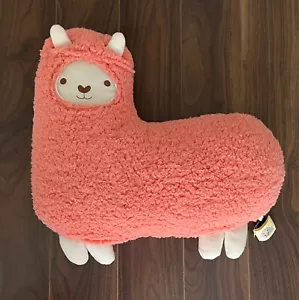 *NUOVO ROSA CORALLO zia Merry Mokomoko Lama Alpaca abbraccio cuscino bambola SAVYOU - Foto 1 di 1