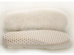 Solette invernali sportive a nido d'ape imbottite in vera pelle di pecora shearling donna - Foto 1 di 12