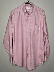 Brooks Brothers Hemd 15-32 rosa weiß kariert Baumwolle Button Down - Bild 1 von 12