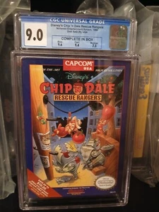 Disney's Chip 'N Dale Rescue Rangers Nintendo NES CGC 9.6 Box! 9.0 CIB Complete - Picture 1 of 2