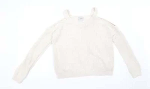 VERO MODA Womens White Acrylic Blend Sweatshirt Size S - Picture 1 of 12