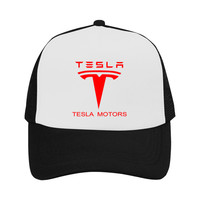 Tesla Electric Motor Racing Trucker Hat Green Automotive Car Cap Golf Outdoor