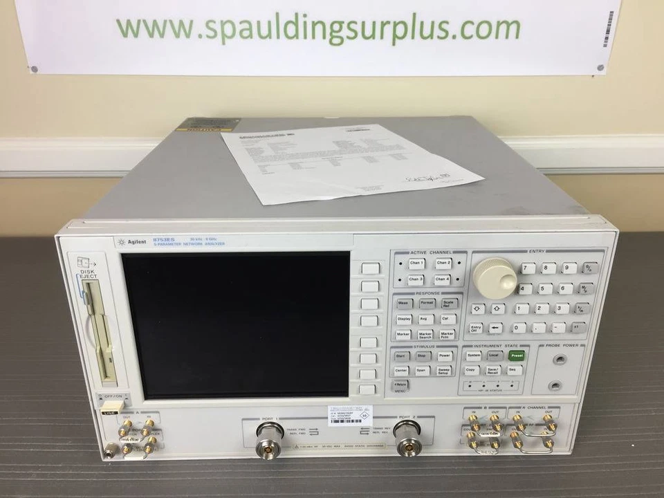 Agilent 8753ES 30KHz - 6GHz S-Parameter Vector Network Analyzer w/ 002/006/014 - Image 1 of 1