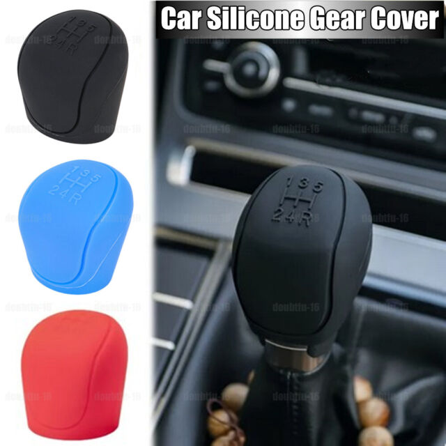 2Pcs Universal Manual Car Silicone Gear Head Shift Knob Cover Gear Shift  Collars Handbrake Grip Car