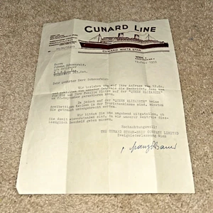1955 CUNARD LINE / CUNARD WHITE STAR Letter WIEN / VIENNA - Picture 1 of 6