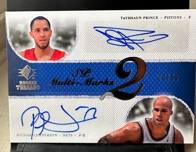 2007-08 SP - Multi-Marks Dual Auto Richard Jefferson, Tayshaun Prince - Image 1 of 3