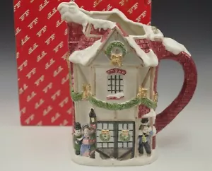 FITZ AND FLOYD 1987 DICKENS CHRISTMAS PITCHER 1.1/4 QUART NIB VTG - Picture 1 of 8
