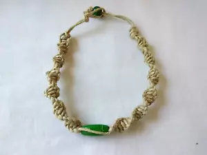 Anklet Macrame Braided Hemp Adj Unisex 12" Eco Friendly USA Seller New - Picture 1 of 6