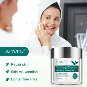 Anti-Aging Moisturiser Retinol Face Cream Skin Repair Vitamins Hyaluronic Acid - Picture 1 of 12