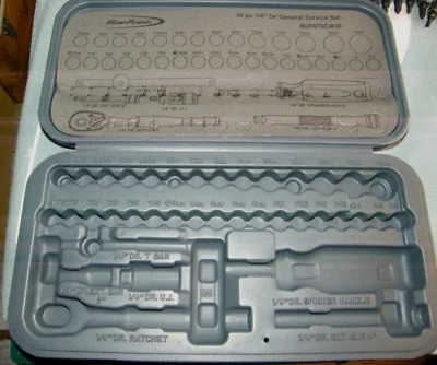Blue Point 1/4" EMPTY BOX ONLY BLPATSCM38 socket set NEW unused EMPTY BOX ONLY - Image 1 of 4