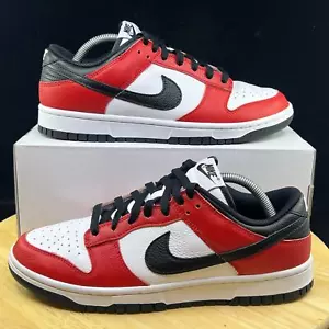 Nike Dunk Low ID Chicago Bulls White Red New Sneakers FN0569-900 - Mens Size 9 - Picture 1 of 10