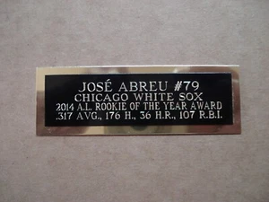 Jose Abreu Chicago White Sox 2014 ROY Baseball Card Plaque Nameplate 1" X 3" - Picture 1 of 12