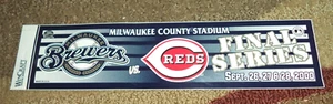 Final Series September 26-28, 2000 Milwaukee Brewers vs Cincinnati Reds Sticker - Picture 1 of 1