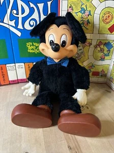Muñeca de peluche de Mickey Mouse cara de goma, aplausos Knickerbocker, paño Disney de 14 - Imagen 1 de 6