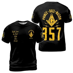 Camiseta personalizada Light From East Prince Hall Mason 357 S-5XL - Imagen 1 de 4