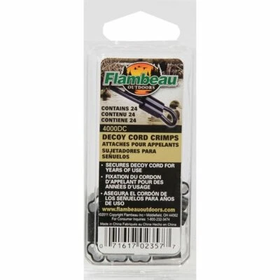 Flambeau Outdoors Floating Duck Decoy Cord Crimps 24 pack MPN 40000DC-1 NIB - Image 1 of 2