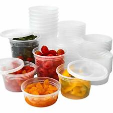[8 12 16 24 32 Oz] Heavy Duty Plastic Deli Food/Soup Containers w/Airtight Lids