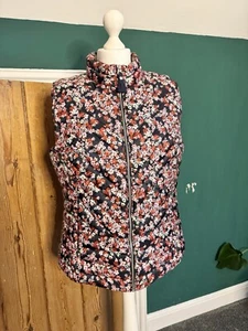 joules ladies floral gilet size 16 quilted gilet - Picture 1 of 9