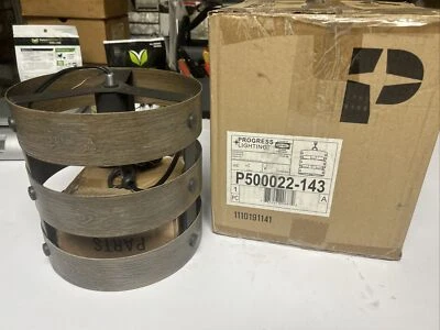 Progress Lighting Gulliver 1-Light Graphite Pendant Weathered Gray Wood New - Image 1 of 4