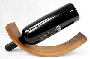 Flaschenhalter Holz Halbrund stilvoll Wein servieren Akazienholz - Bild 1 von 4