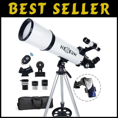 AZ Mount Telescope 80mm Aperture - Easy Set Up, Carrying Bag - Image 1 of 4