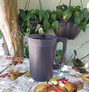 Dark Gray pitcher with Black Lid - Picture 1 of 3