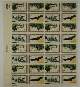 US SCOTT 1427-1430 SHEET OF 32 WILDLIFE CONSERVATION STAMPS 8 CENT FACE MNH - Picture 1 of 1