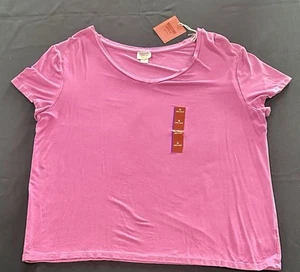 New Mossimo Pink Short Sleeved Top Sz Extra Large - Picture 1 of 3
