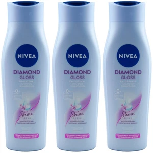 Nivea Shampoo Diamond Gloss 3 X 250ml Diamantglanz Normal To Lackluster Hair - Picture 1 of 2