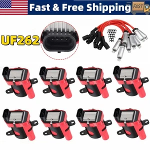 8PCS New UF262 Ignition Coils w/ Spark Plug Pack For Chevy Silverado GMC LS1 LS3 - Picture 1 of 18