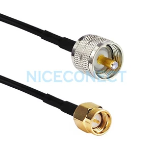 Cable coaxial SMA macho a UHF PL-259 macho conector de extensión de enchufe coleta RG174 - Imagen 1 de 3
