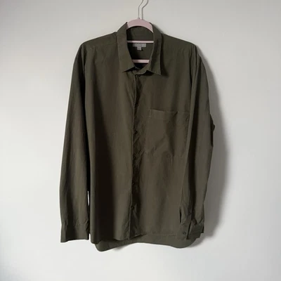 COS 100% Cotton Khaki Long Sleeve Shirt Men’s Size Large - Image 1 of 4